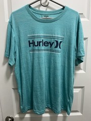Hurley T Shirt Tee Men’s XL Blue Graphic Short Sleeve Polycotton