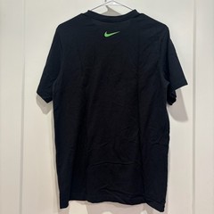 Nike Mens Just Do It Graphic T-Shirt Black Neon Green Swoosh Small AR5006-011