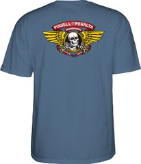 Powell Peralta WINGED RIPPER Skateboard T Shirt INDIGO BLUE
