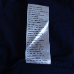 Aquascutum t-shirt monogram Manica Corta mens L P2P 21 Blue Cotton