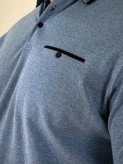 D555 HARVEY Short Sleeve Pique Polo Shirt Blue size 2XL 3XL 4XL 5XL 6XL