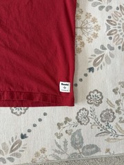 Roots Red Maple Leaf Graphic Cotton Knit Crew Neck Short Sleeve Men’s T-Shirt