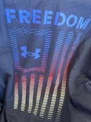 Under Armour 1382973 Blue UA Freedom Flag Gradient T-Shirt Short Sleeve Tee 2XL