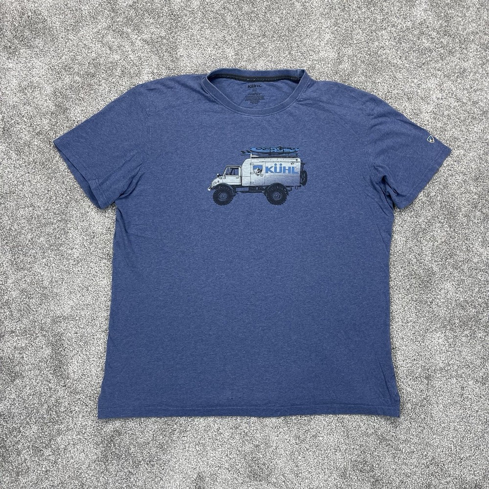 Kuhl Wildfibre T Shirt Adult XL Organic Cotton MOG Unimog Kayak Surfboard Mens