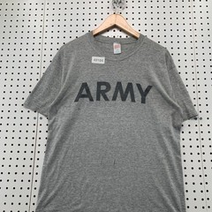 Vintage Soffe US Army T Shirt Mens Large Gray 90s Military PT Graphic Tee