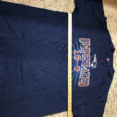 NFL Patriots 2007 Undefeated Regular Season 16-0 Mens Double-sided T Shirt XL