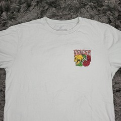 Volcom Stone Shirt Mens Small Green Skull Floral Psychedelic Surf Skate Logo