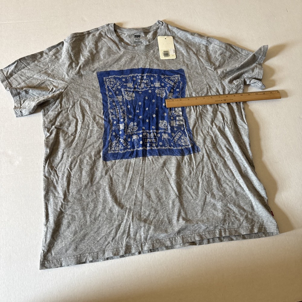 LEVI’S MEN’S gray T-Shirt NEW graphic bandhna bandanana CHOOSE SHIRT SIZES