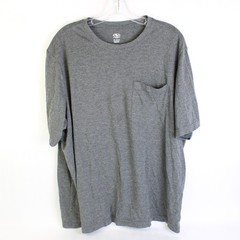 Athletic Works Men’s 2XL Gray Pocketed T-Shirt Casual Cotton Tee