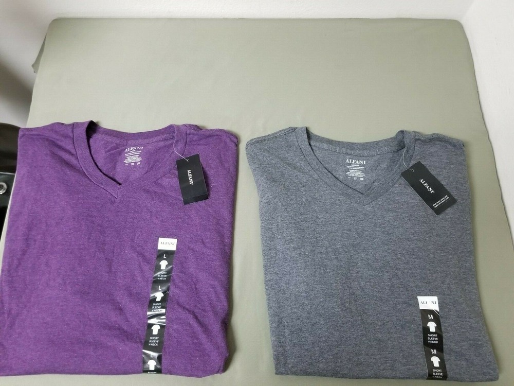 New Mens Alfani V-Neck T-Shirt. 2 colors to choose