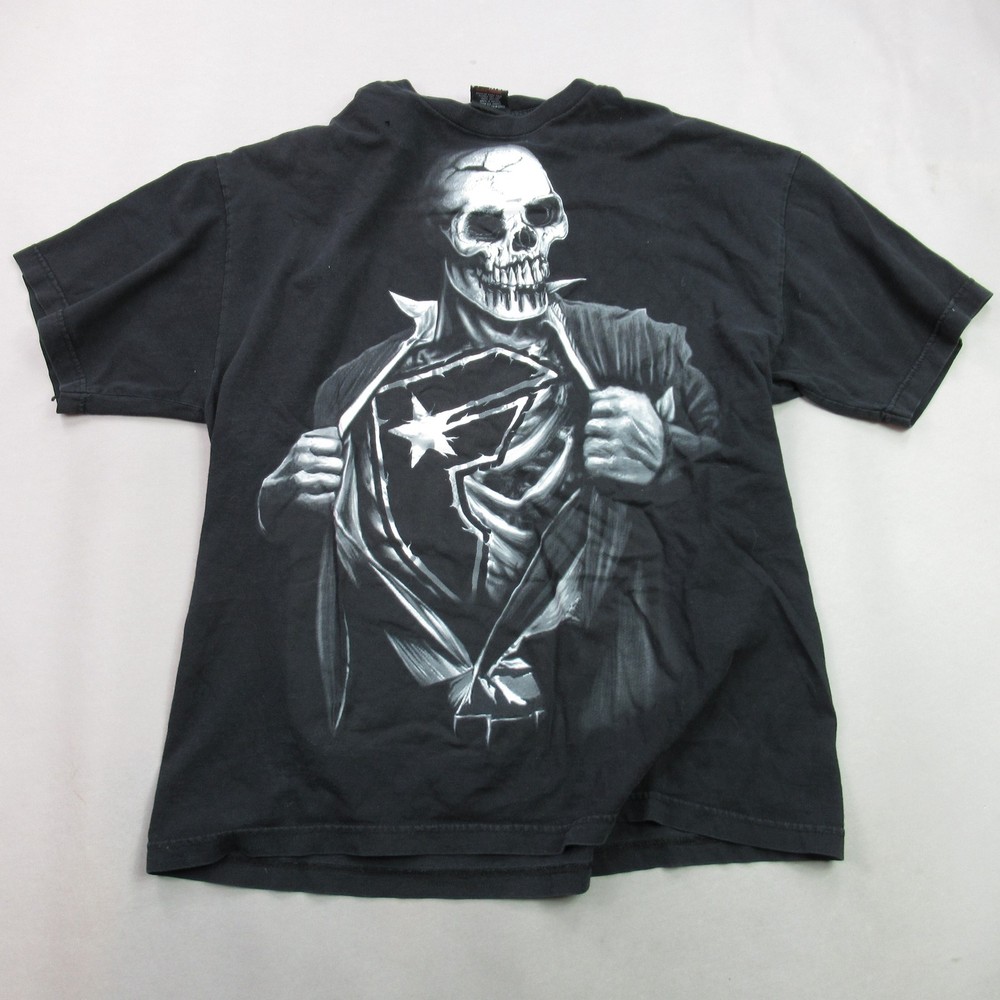 Famous Stars & Straps Men’s XL Black Skeleton Skull Graphic Print T-Shirt FMS
