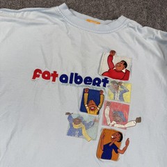 Vintage Fat Albert Shirt Mens XL Blue Platinum FUBU Cartoon Tee Hip Hop 2000s