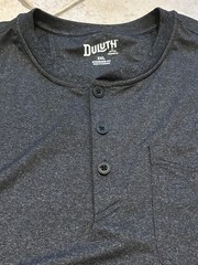 Duluth Trading Co Men’s Heater Gray XXL Long Sleeve Cordura Henley