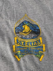 St. Elias Brewing Company Soldotna Alaska Gray T-Shirt Size XL 100% Cotton Beer