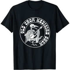 Old Crow Medicine Show T-Shirt Funny Banjo Crow Skeleton Graphic Tee Music Gift