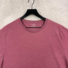 J.CREW T Shirt Mens Size XL Red Short Sleeve Washed Broken In