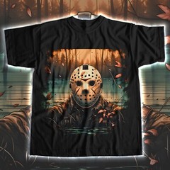 Men’s Halloween Classic Horror Mask Michael Graphic Tee Shirt Size 6XL #22