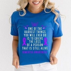 Dementia Awareness Month Butterfly Warrior Alzheimers Cancer T-Shirt