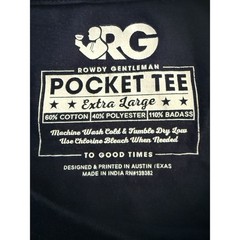 Rowdy Gentleman Natural Light Beer Pop Art Pocket T-Shirt XL Navy Blue