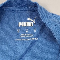 Puma Shirt Adult Medium Blue Spell Out Logo Athletic Casual Outdoors Mens