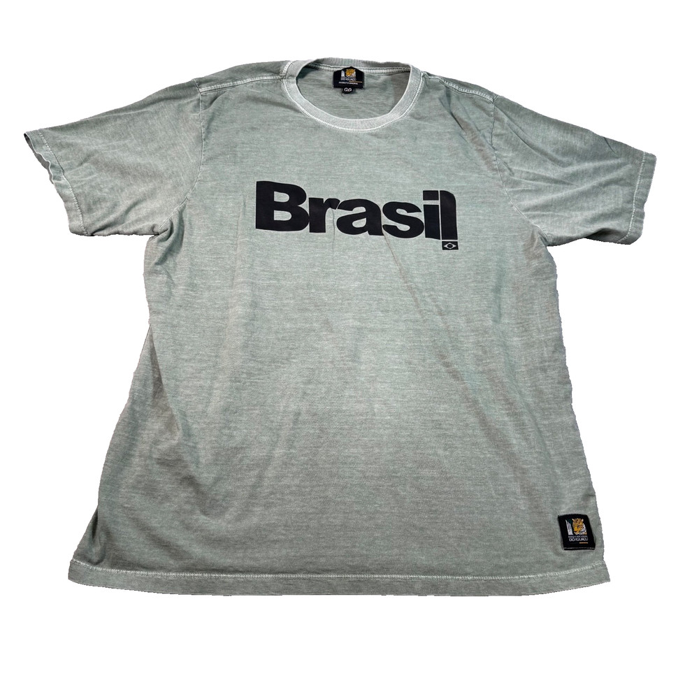 DO IGUACU Brasil T Shirt Green Sz L Short Sleeve Crewneck