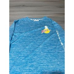 Spicy Tuna Swim Shirt Mens Small Blue Long Sleeve Reggae Beach Light Weight EUC