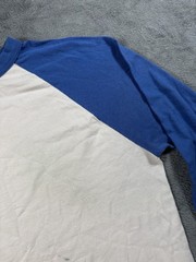 Vintage Augusta Sportswear Raglan Shirt Mens Large White Blue 3/4 Sleeve Tee 70s