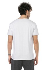 Redbridge Herren T-Shirt Basic Wide Round Neckline Logo Stitch weiter Ausschnitt