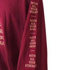 Christian T Shirt Mens Size XL Red Love The Lord Your God Matthew 22:37