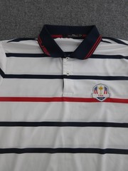USA 2016 Ryder Cup Polo Shirt Mens XL White Golf RLX Ralph Lauren Stripe