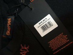 SELF MADE SCREEN PRINT AND EMBROIDERY T SHIRT-BLACK.