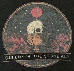 Queens Of The Stone Age Skull Band T-Shirt, Black, Men’s XL, Desert Stoner Rock
