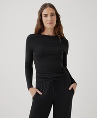 Pact Women’s Cool Stretch Fitted Long Sleeve Tee 3X-Large Oat Heather