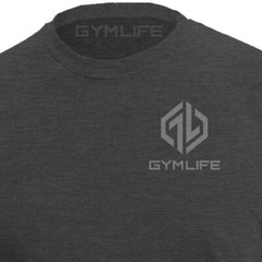 GYM LIFE® ICON Mens Athletic T-Shirt Workout Exercise Fitness Men Shirts, Black