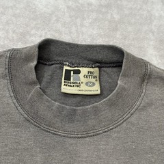 Vintage 90s Russell Athletic Pocket Tee Shirt Mens M Gray Fade Ghost USA