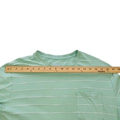 SONOMA Pocket T-Shirt Men L/Green-White Stripes/Cotton-Poly-Spandex Blend