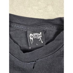 Revenge Graphic T-Shirt Mens Large Black Rainbow Chrome Logo Made In USA *Read