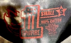 Spitfire Wheels Bighead Tie Dye Skate Shirt Men’s S Black White Gorpcore