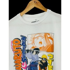 Naruto Shippuden Mens T-Shirt – Sasuke & Naruto Fighting Stances Logo Size L