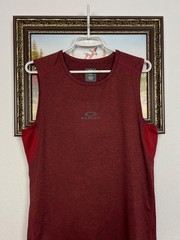Oakley Red Vest Mens Train Shirt Sleveless Jersey Rare Trikot Sport Size S