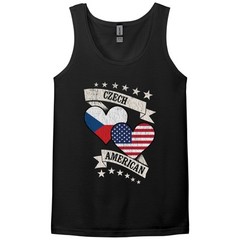 Czech American Heart Flags Czech Republic America Tank Top