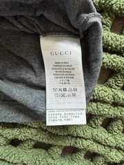 Gucci Gray Solid Crew Neck Pocket T-Shirt Men’s Size S