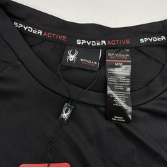 Spyder Men’s Active Short Sleeve Tee Moisture Wicking 4 Way Stretch Black M