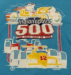 Vintage 1988 1989 72nd & 73rd Indy Indianapolis 500 Sz S T-Shirt Single Stitch