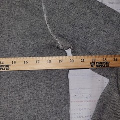 Guess Henley Shirt Mens Medium Gray Black Thermal Waffle Knit Long Sleeve FLAW