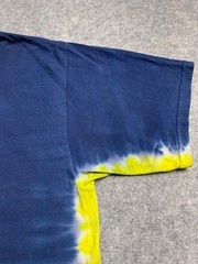 Vintage Blue Yellow sides Anvil Tie Dye 2XL Y2K Blank Shirt Grunge