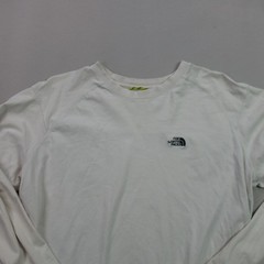 The North Face Men’s L/G Large Cream Long Sleeve T-Shirt 100% Cotton Crew Neck
