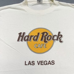 Vintage Hard Rock Cafe Shirt Mens XL White Las Vegas Logo Graphic Tee Music