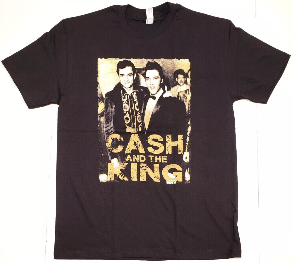 Cash and The King Johnny Cash & Elvis Presley Vintage T-Shirt, Size S to 5XL