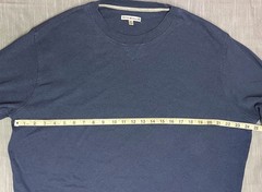 Peter Millar Shirt 100% Cotton Long Sleeve Crew Neck Blue Casual Lightweight